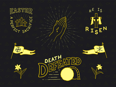 Easter christ cross death easter flag handlettering illustration lettering