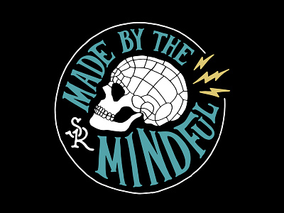 Made by the Mindful barber barber made font hand lettering illustration skull vintage