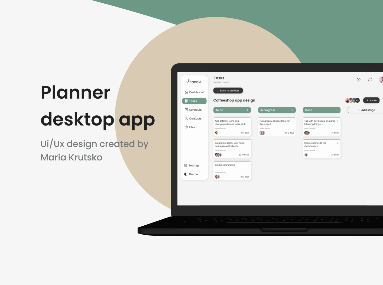 Planner desktop app by Maria on Dribbble
