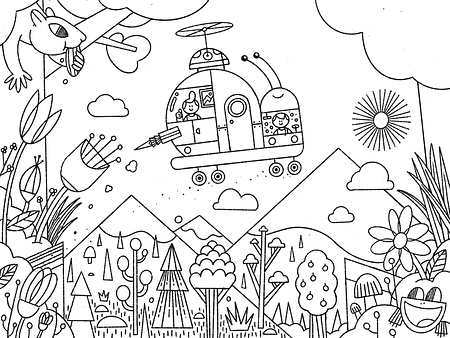 Coloring Page by Joshua Gille on Dribbble