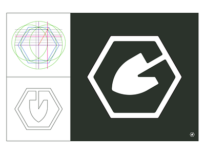 Shovel G brand brandidentity design garden geometry id logo logomark nut shovel supply tool