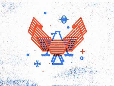 Another Eagle america eagle fireworks icon illustration monoline usa vector