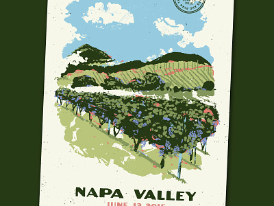 Napa Valley–WIP clouds napa save the date sky texture trees vector vineyard wedding