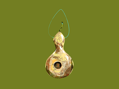 Birdhouse 03 bird birdhouse gourd reflection texture vector