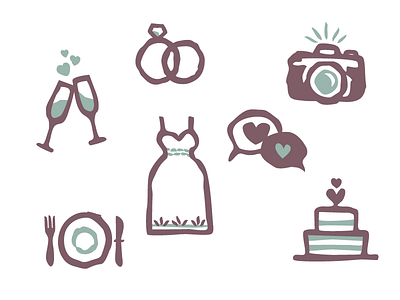 Rustic Wedding Icons