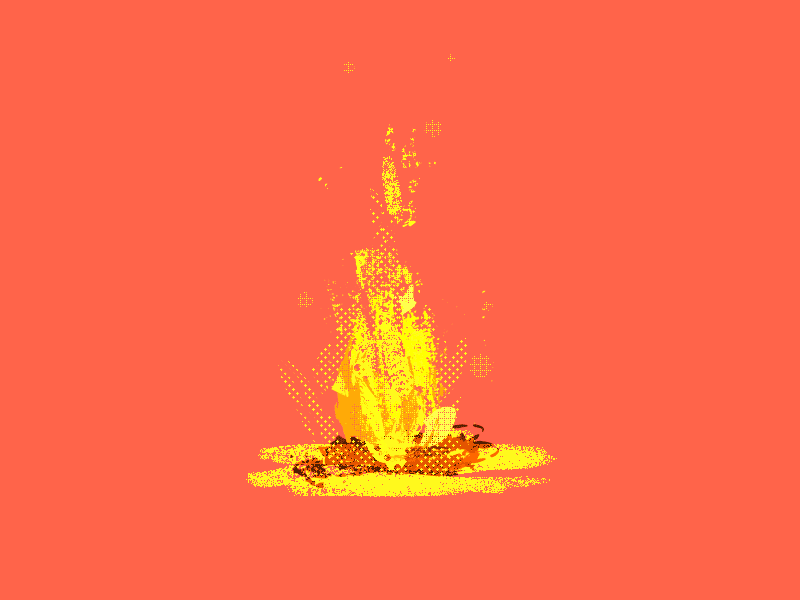 Campfire brushes campfire experiment fire gif vector