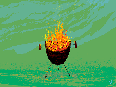 Grill brush dailies fire grill texture vector