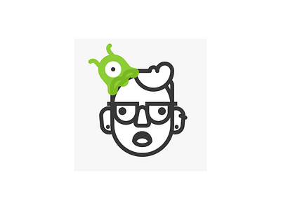 Brain Slug Avatar avatar brain futurama glasses monoline slug