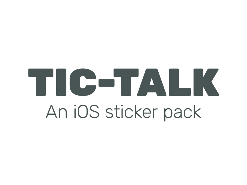 Tic-Talk: Full Suite character clock design expressions icon illustration ios sticker