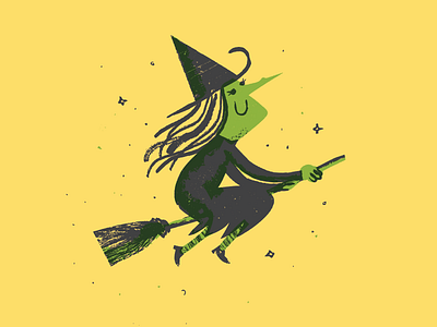 Witch broom brush character design halloween spooky texture vector witch