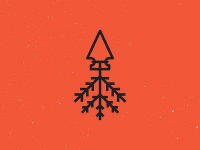 Du Nord arrow icon monoline nord north symbol texture tree vector wip