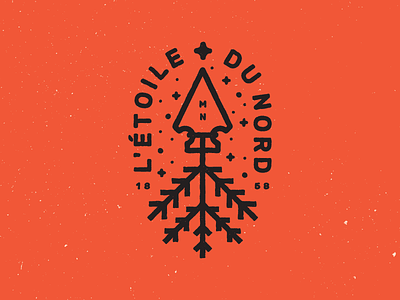 Du Nord arrow icon mn monoline north northstar spruce symbol texture tree vector