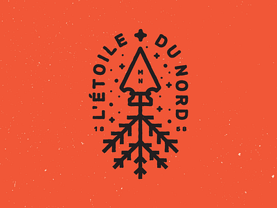 Du Nord arrow icon mn monoline north northstar spruce symbol texture tree vector