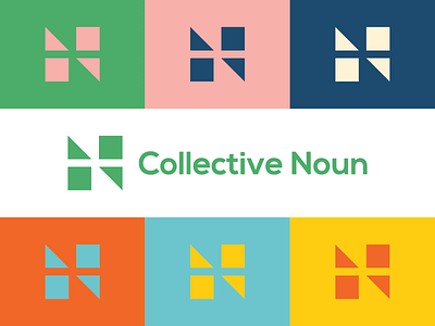 Collective Noun art branding collective group icon identity n noun