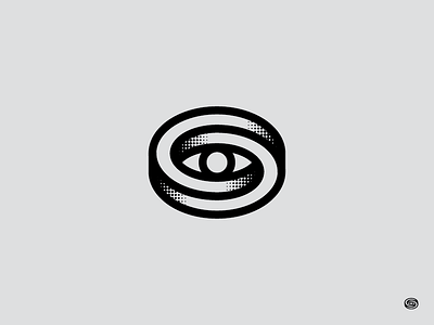"The Mind's Eye" brand eye film halftone identity logo minds eye optical illusion