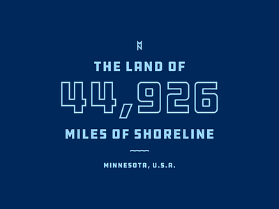 The Land Of… ddc facts graphic minnesota shirt shore typography water