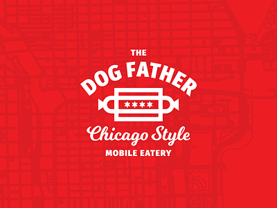 Dog Father brand chicago flag food food truck hotdog identity truck