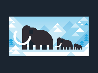 Mother's Day Card age day geometric ice mammoth mothers snow stamp tusk woolly