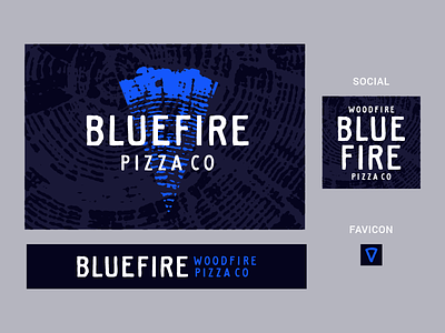 Blue Fire–Direction 3 blue brand fire food truck identity pizza pizza cutter woodfire