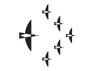 A Gaggle gaggle geometry goose negative space shapes