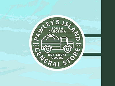 Pawley's Island General Store–Sign art brand branding farm general lockup logo store tomato truck
