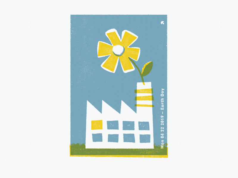Earth Day Stamp clean conservation cutout earth earth day factory flower green energy positive psa stamp texture