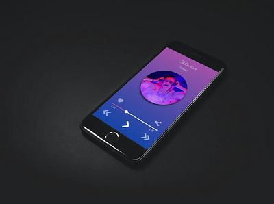 Proof of concept Music Player app app design app ui minimal mobile music app ui ux