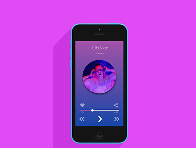 music player app app app design app ui design minimal mobile ui ux