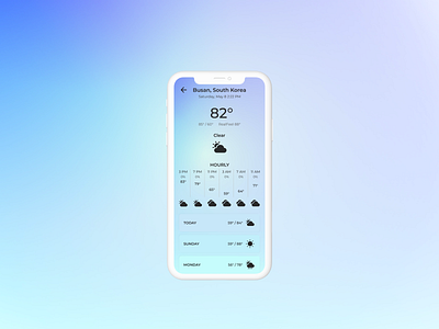 37 Weather App - Daily UI Challenge 037 37 daily100 dailyui dailyuichallenge design figma iosapp ui uidesign weatherapp