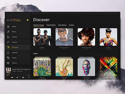 Audio Africa - Music App africa app deezer desktop music online play player service spotify streaming ui