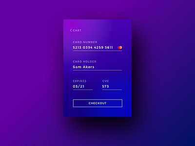 Credit Card Checkout app checkout gradientseverywhere mobile ui ux
