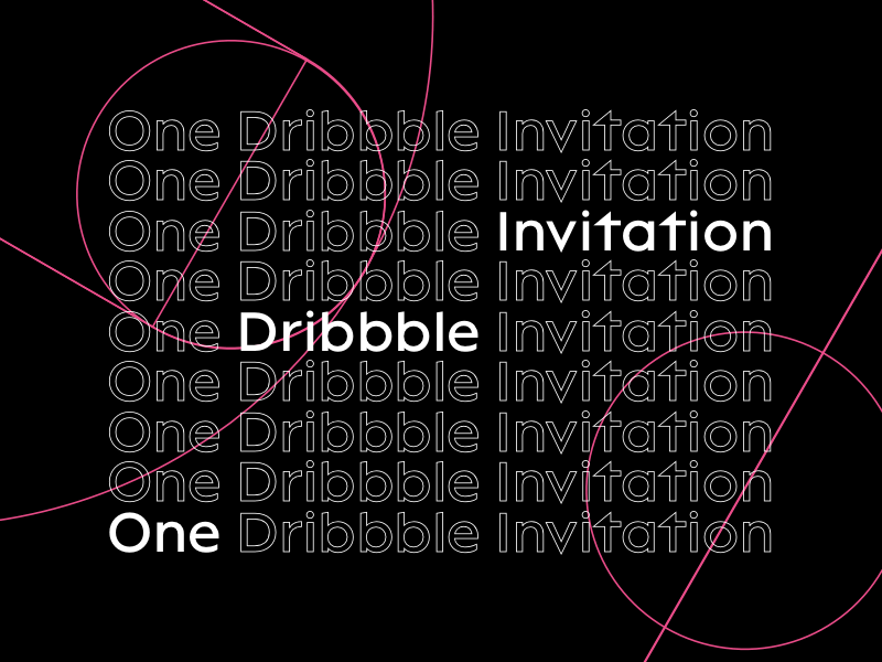 One Dribbble Invivation