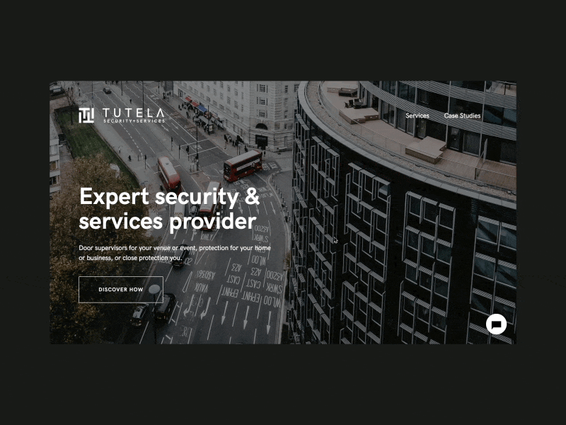 Tutela Security & Services Contact Form Animation animation gif homepage interaction london security ui ux website