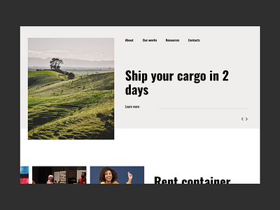 Cargo webpage typography web website