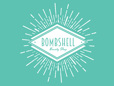 Bombshell Beauty Shop logo branding identity design logo