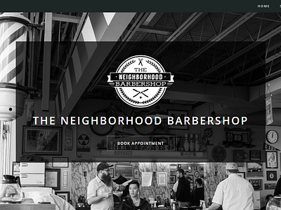 The Neighborhood Barbershop branding and website design branding graphic design logo website