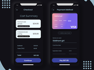 Day #002 : Credit Card Checkout (100 days of UI)