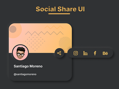 Day #010 : Social Share UI