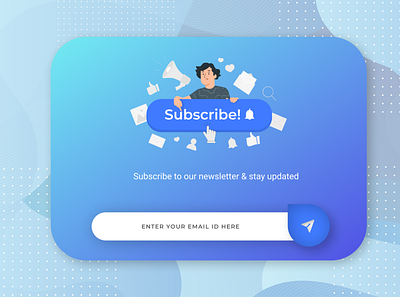 Day #026 : Subscribe UI 100daysofui branding dailyui design graphic design icon illustration logo typography ui ux