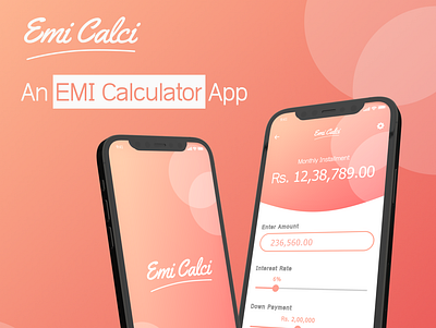 Day #036 : EMI Calculator UI 100daysofui branding dailyui design graphic design icon illustration logo mobileui mockup mockupdesign typography ui uidesign ux uxdesign
