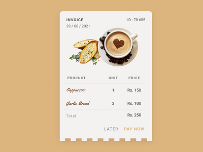 Day #046 : Invoice UI 100daysofui branding dailyui design figma graphic design icon illustration invoice logo typography ui ux