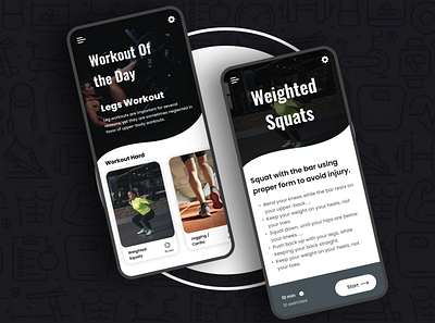 Day #062 : Workout of the day UI 100daysofui branding dailyui design figma graphic design icon illustration logo typography ui ux