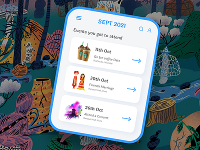 Day #070 : Event Listing UI 100daysofui 3d animation branding dailyui design figma graphic design icon illustration logo motion graphics typography ui uidesign uiux ux uxdesign