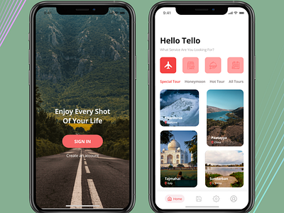 Travel app app ui ux web