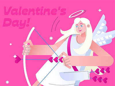 illustrations for the series "Euphoria". Jules 2022 arrow cupid design graphic design illustration love pink valentines day vector персонаж