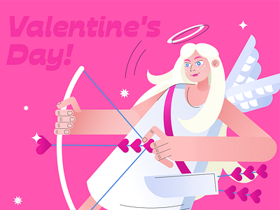 illustrations for the series "Euphoria". Jules 2022 arrow cupid design graphic design illustration love pink valentines day vector персонаж