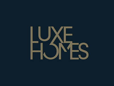 Luxe Homes brand branding design graphic design identity logo logo mark print