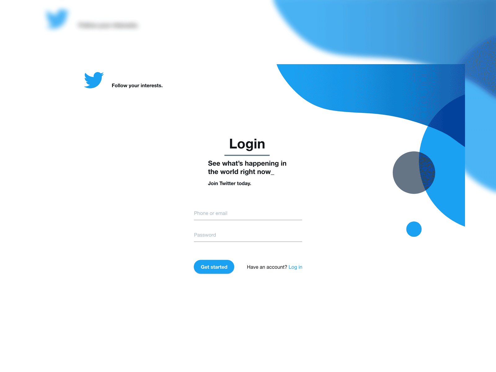 Twitter Login by Claudia Virzi on Dribbble