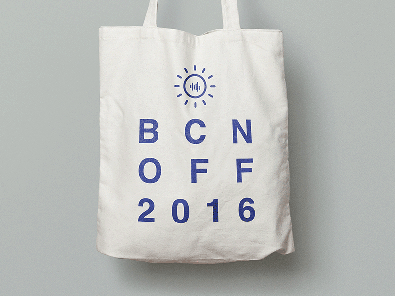BCNOFF2016 Tote bag animation barcelona fashion gif graphic design house logo music offsonar techno tote bag typography