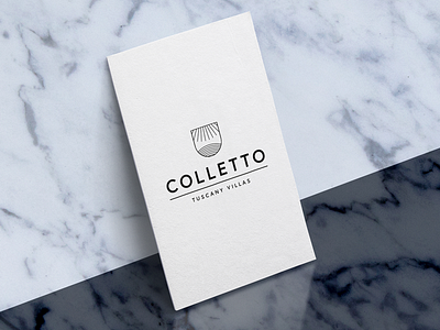 Colletto black branding business card clean hotel identity italy logo logotype